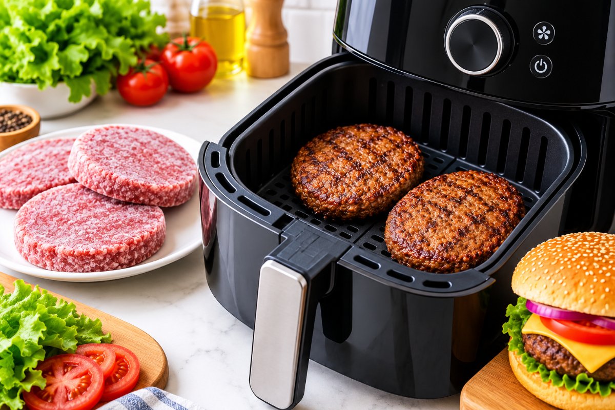 How Long To Cook Frozen Burger In Air Fryer: Time & Tips